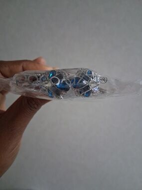 paparazzi Silver Bracelet with Blue And PURPLE Accents